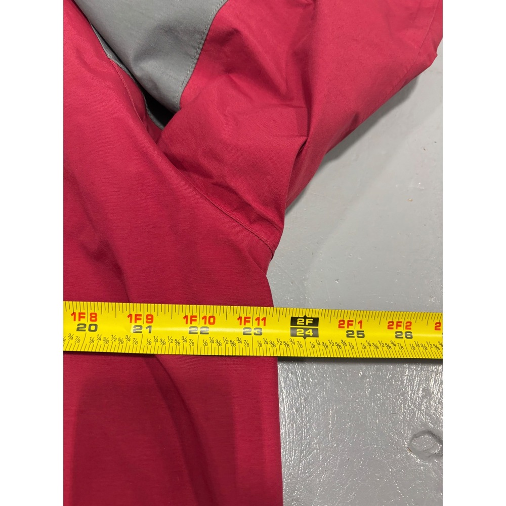 Cabelas Gore-Tex Rain Jacket Mens Medium Red Grey Hooded Waterproof Parka‎ Coat - Picture 4 of 6